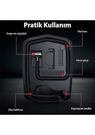 Ally St-5002 Dijital Basınç Göstergeli Oto Lastik Şişirme Pompası Hava Kompresörü