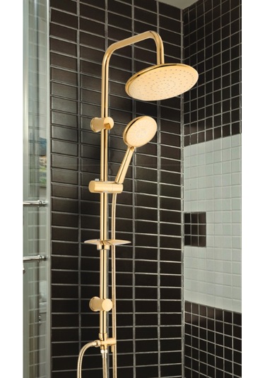 Detroıt Gold Luks Tepe Duş Seti Krom