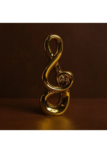 Gold Nota Dekoratif Seramik Obje 17x7