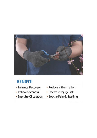 Wezone Artrit Ağrısını Azaltan Pamuklu Yarım Parmak Baskı Eldivenleri - Rahat Ve Esnek Tasarım