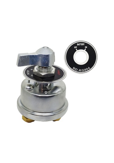 Yuntech01 12v/24v Akü Kesici Anahtar, Akü Yalıtım Isolatörü - Utv, Araba, Karavan Ve Tekne İçin Çelikten Yapılmış