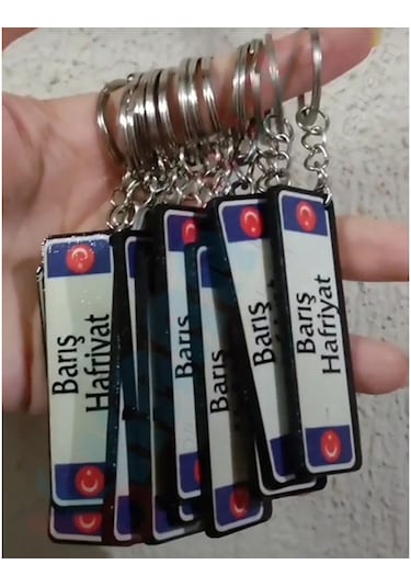 Kara Bilişim Plaka Anahtarlık Ahşap
