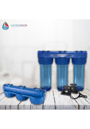 Watermelon Daire Bina Sayaç Girişi 3 Aşama Su Arıtma Sistemi Ağır Kireç Önleyici Set