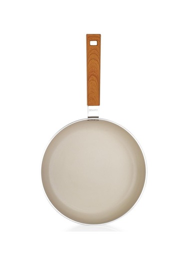 Schafer Ceramoni Seramik Tava 24 Cm Cam Kapaklı Krem Krem