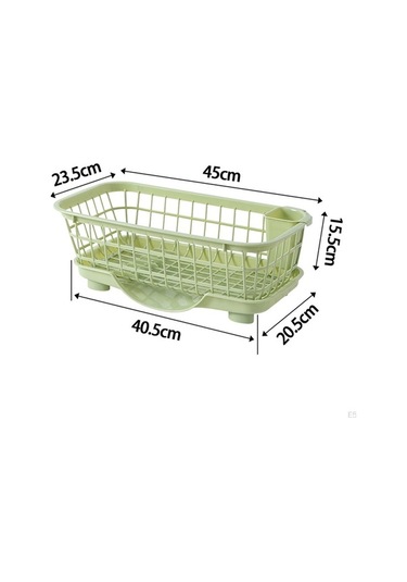 Pazly Moda Mavi Sepet Kase Kurutmalık, Bulaşıklık Rafı, Lavabo Üstü Tabaklık Mavi