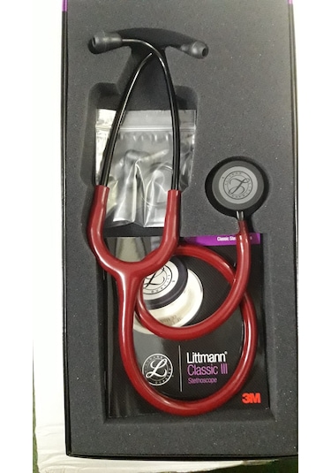 3M Littmann 5868 Classic III Stetoskop Bordo - Siyah