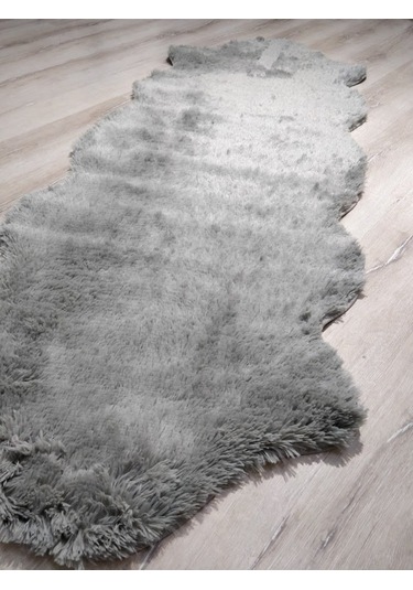 Yamalı Home Tavşan Tüyü Gri 80X300 Cm Post Yolluk
