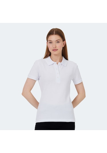 Slazenger VERA I Kadın Polo Yaka Beyaz Tişört