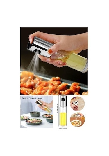 Sprey Yağdanlık Huni Hediyeli Sprey Cam Şişe Zeytinyağı, Sirke, Y