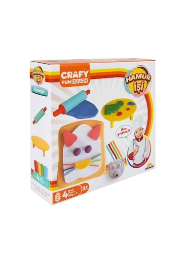 Sunman Crafy Hamur İşi Oyun Hamuru Seti 200 Gr. 6 Parça S01002016