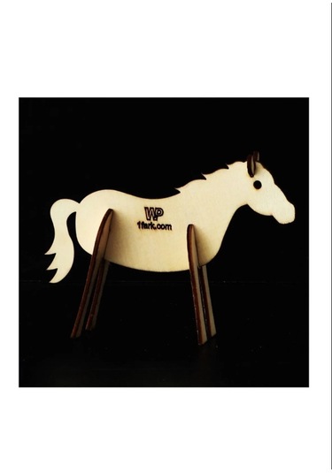 Ahşap Maket Hayvanlar Çocuklar Için Öğretici Boyanabilir - At