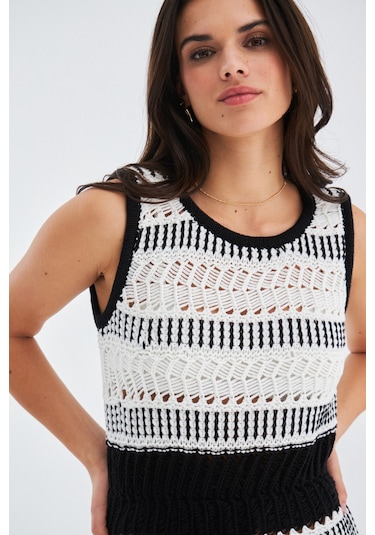 Peraluna KİYO DRESS Kolsuz Pamuklu Diz Hizası Yazlık Kadın Elbise