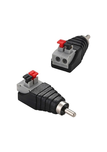 6'lı Paket Rca Kablosu Subwoofer Hoparlör Rca Erkek/dişi Av Phono Hoparlör 2 Vida Terminali Video Ses Yay Basınç Tipi Balun Cctv İçin