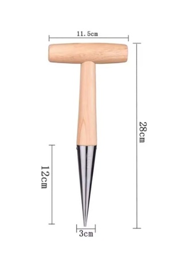 Bahçe Ampul Ekici Bahçecilik Aracı Tohum Ekici Delik Maker Bahçe El Aracı Bej