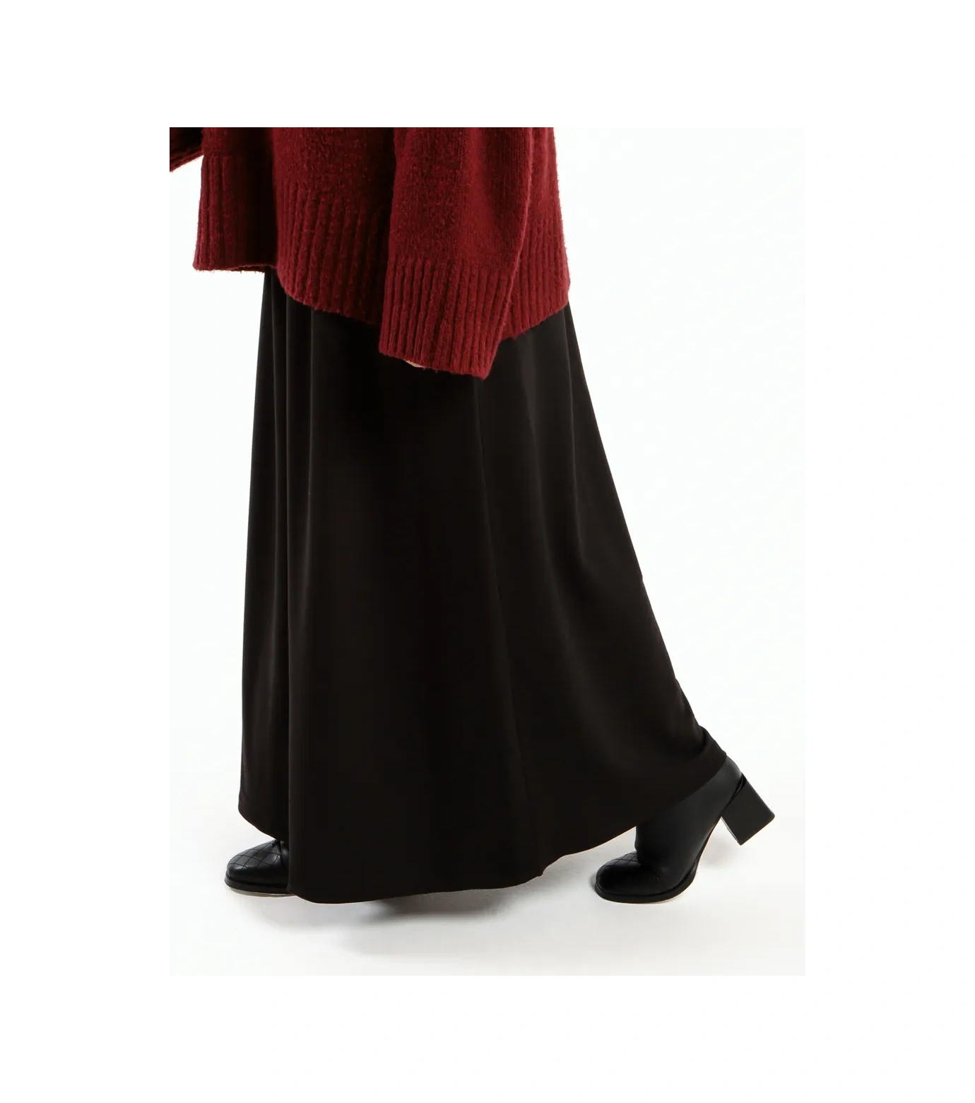 Marhama Sonbahar İçin Yerden Etek Maksi 187374997 Siyah