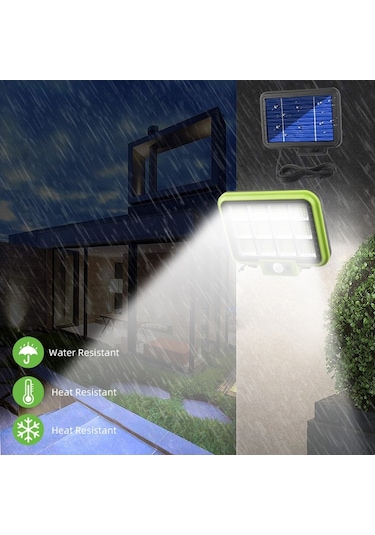 Sones 6 X 49 Cob Açık Su Geçirmez Güneş Bölünmüş Tip Duvar Lambası İnsan İndüksiyonlu Bahçe Koridor Ev Sokak Lambası