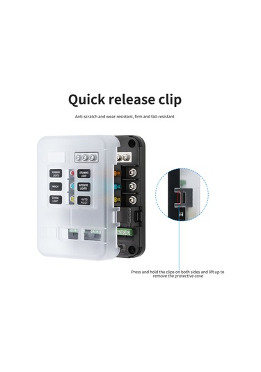 6 Yollu Sigorta Bloğu 6 Devre Sigorta Kutusu Tutucu Siyah