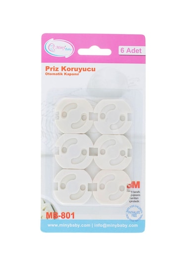 Miny Baby Otomatik Kapanır Priz Koruyucu -6 Adet