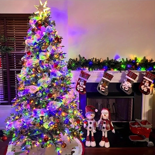 Trendooze Işıltılı Irılucn Solar Led Aydınlatma 300 Işık 8 Mod Bahçe Ağaç Noel Parti