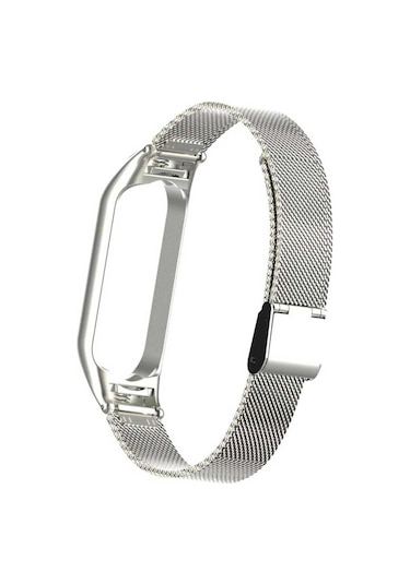 Xiaomi Mi Band 6 Uyumlu Krd-06 Metal Prl Kordon Siyah