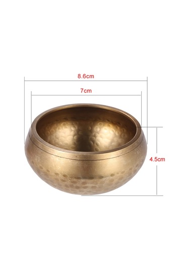 Vkemall Muslady Zarif 3 İnç El Yapımı Tibet Çanı Metal Şarkı Kasesi, Budizm Bu-altın-21