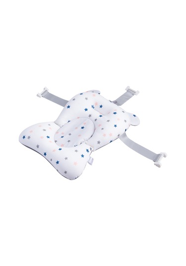 Gajeena Yeni Doğanlar İçin Yıkanma Ağı - Hafif Askıklı Banyo Matı - Küçük Boy Beyaz Yıldız Desenli