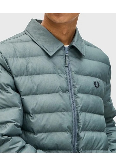 Fred Perry J1301 Collared Insulated Erkek Mont Yeşil