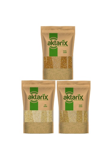 Papağan Kuş Yemi Seti 500 Gr Ak Darı 500 Gr Sarı Darı 500 Gr Kırmızı Kırmızı Darı Sade