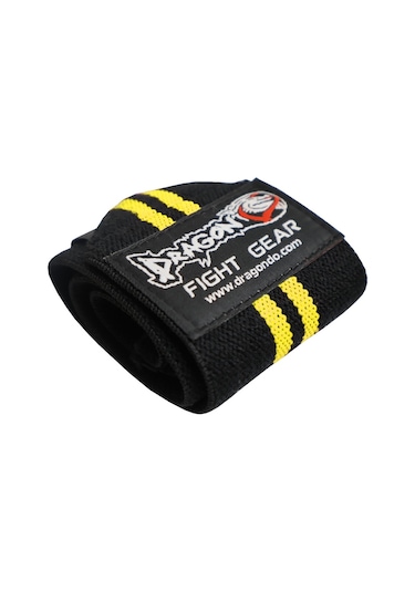Dragondo 63911 Halter Ve Fitness Bilek Bandajı Yeni Seri Siyah - Sarı