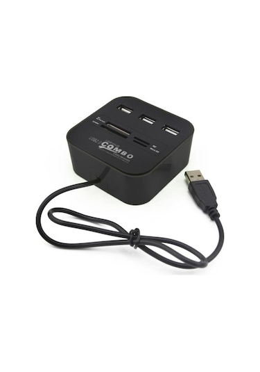 7 Port USB 2.0 Combo HUB Çoklayıcı Multi Çoklu Kart Okuyucu