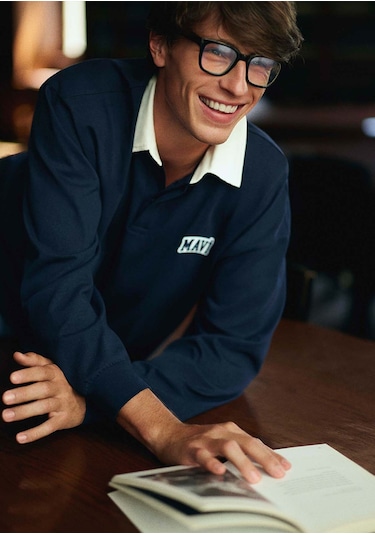 Mavi - Mavi Logo Baskılı Lacivert Polo Sweatshirt 0s10172-70497 Lacivert