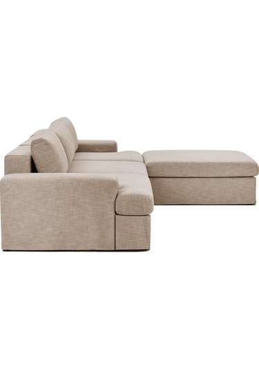 Mode Siesta Pro Kuş Tüyü Köşe Koltuk 4 Modül 11 Kahverengi Keten