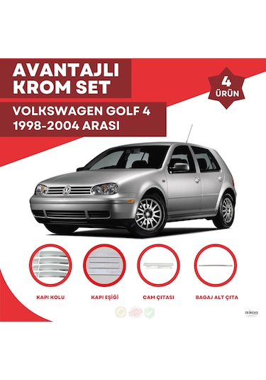 Volkswagen Golf 4 Avantajlı Krom Set 1998-2004 Arası -4ürün- Pasl