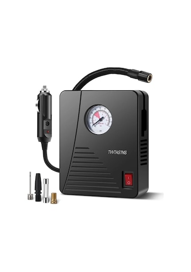 Xuweiwei Siyah Hava Kompresoru Lastik Inflator Tasinabilir 12v Dc Otomatik Pompa 100psı Led Araba Bisiklet