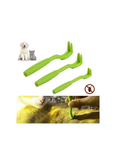 Geeksen Köpek Pire Kaldırıcı Seti - 3 Farklı Boyutlu Plastik Çekiç + 1 Çift Uçlu Paslanmaz Çelik Çekiç, Pire Ve Nymf Kaldırma Aracı Pembe