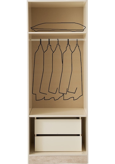 Kayra Mdf 2 Kapılı Dolap