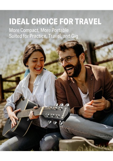 Donner Ec983 Akustik Gitar Seti Siyah