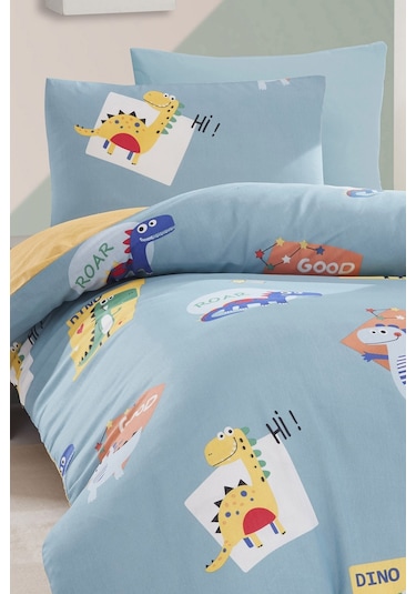 Junior Nevresim Seti Tek Kişilik Good Dino Yeşil