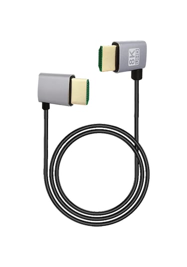 8k 90 Derece Hdmı 2.1v Kablo Kordonu 8k 60hz 4k 120hz 48gbps Earc Arc Hdcp Up To Down 0.5m Diğer