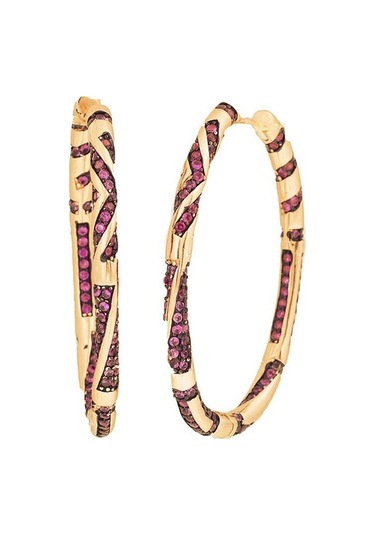 Halka Gümüş Küpe 925 Ayar, Altın Kaplama, Zirkon Taşlı, Kadın Küpe, İthal Ürün Altın