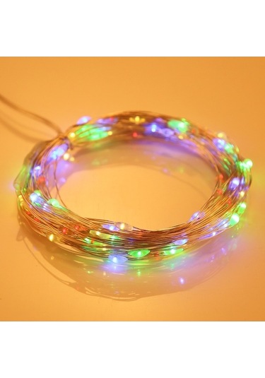 Tongxida 10m Ip65 Su Geçirmez Renkli Işık Güneş Paneli, Gümüş Tel Dize Işık, 100 Led Smd 0603 Peri Lambası Dekoratif Işık Diğer