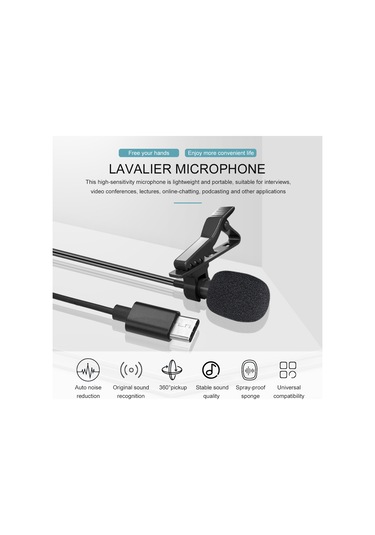 Maiyame Profesyonel Kablolu Mikrofon - Gürültü Azaltma, Type C Bağlantı, Podcast Ve Konferanslar İçin