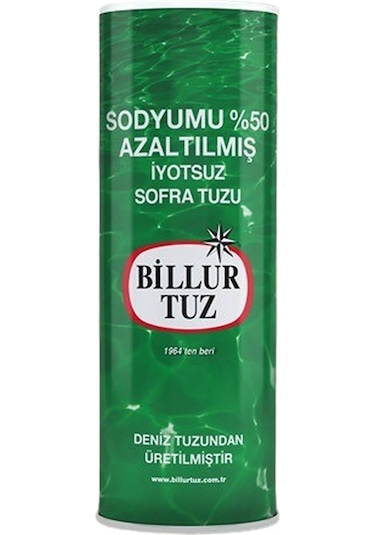Rafine Sodyumu %50 Azaltılmış İyotsuz Tuz 500 Gr X 4 Paket Düşük Sodyumlu Sofralık Tuz