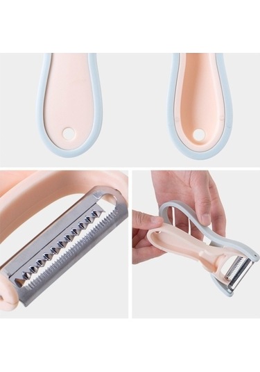 Ulzyvf Meyve Sebze Soyucu Planya - Renkli Patates Havuç Soyma Aleti Mutfak Gereçleri Çok Renkli