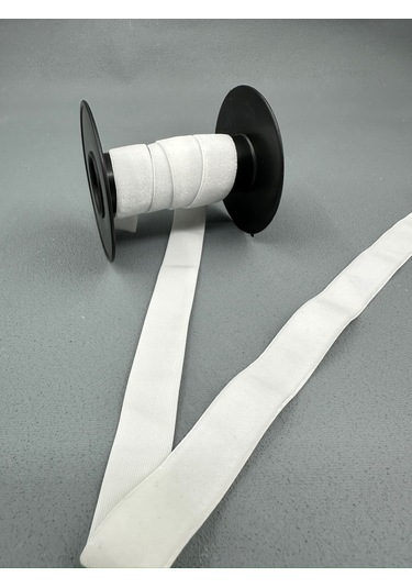 2 Cm Likralı Esnek Kadife-5 Metre-beyaz