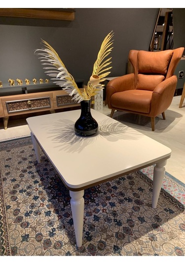 Akset Orta Sehpa Lüx Krem Ceviz Krem