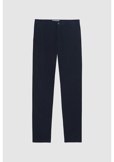 Twn Slim Fit Lacivert Armürlü Chino Pantolon 3ecc3ph013451 101