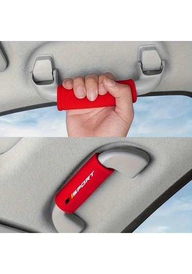 Hightower 4 Adet Gri Araç Tavan Tutacak Kolçak Dekorasyon Koruma Kılıfı İç Tavan