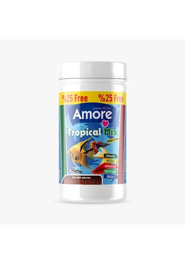 Amore Tetra-melek-lepistes-moli Balık Yem Seti 2 x 125 ML Kutu + Vitamin