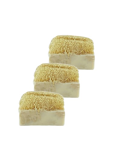 Doğal Kabak Lifli Kaymaklı Sabun 120 Gr Üçlü Set